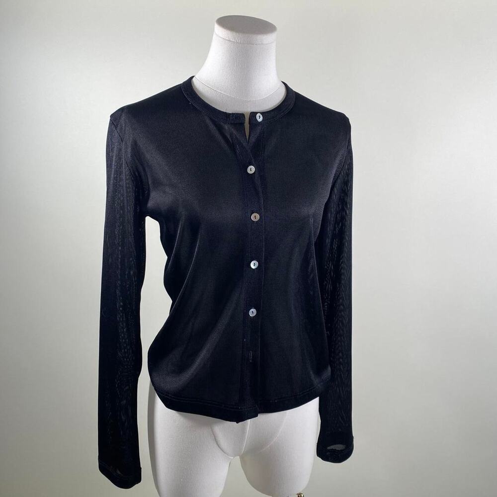 Vintage grunge black mesh blouse